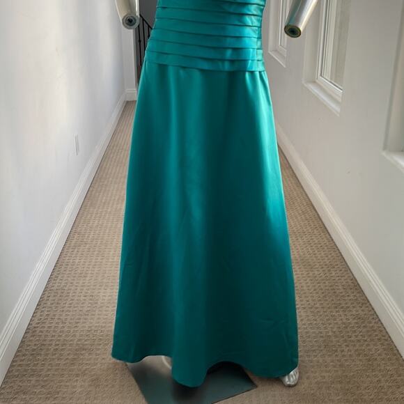 DaVinci Strapless Special Occasion Maxi Dress Teal Size 12 BNWT - Picture 5 of 15